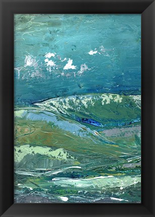 Framed Blue Mountainscape I Print