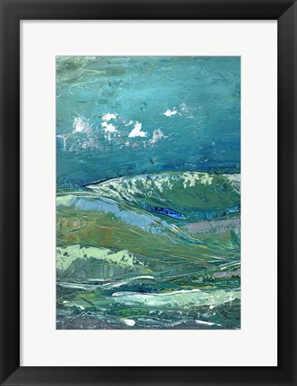 Framed Blue Mountainscape I Print