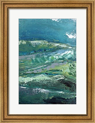 Framed Blue Mountainscape II Print