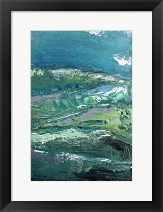 Framed Blue Mountainscape II Print