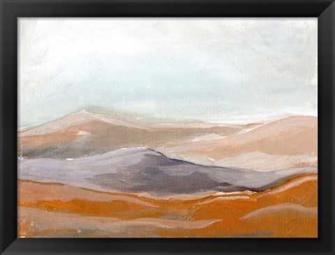 Framed Orange Tinted Hillside Print