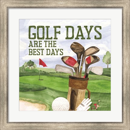 Framed Golf Days II-Best Days Print