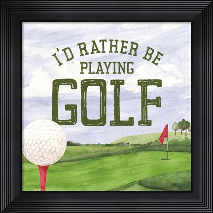 Framed Golf Days III-Rather Be Print