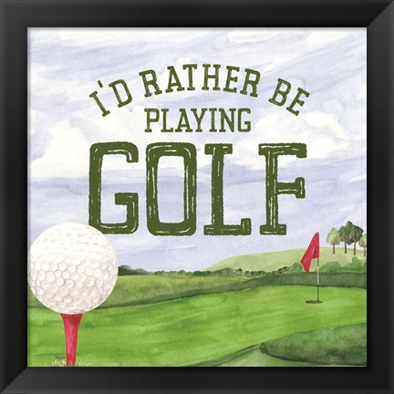 Framed Golf Days III-Rather Be Print