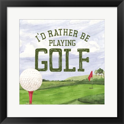 Framed Golf Days III-Rather Be Print