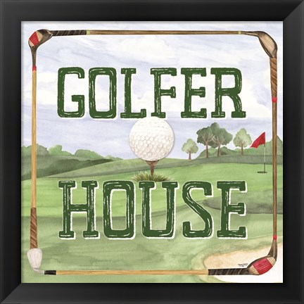 Framed Golf Days IV-Golfer House Print