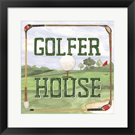 Framed Golf Days IV-Golfer House Print