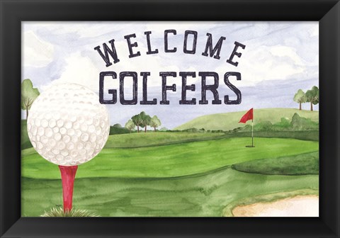 Framed Golf Days landscape I-Welcome Print