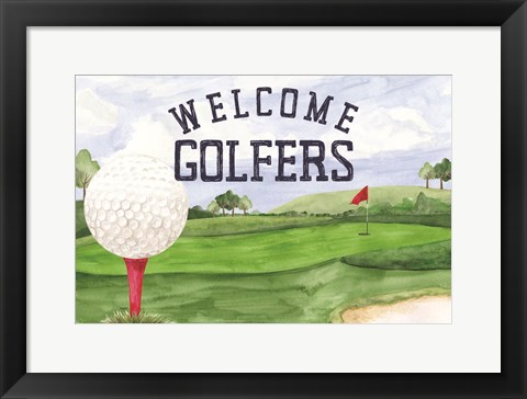 Framed Golf Days landscape I-Welcome Print