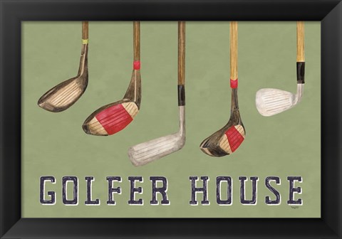 Framed Golf Days landscape II-Golfer House Print