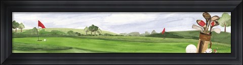 Framed Golf Days panel I Print