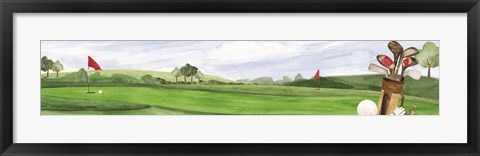 Framed Golf Days panel I Print