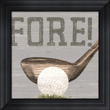 Framed Golf Days neutral V-Fore! Print
