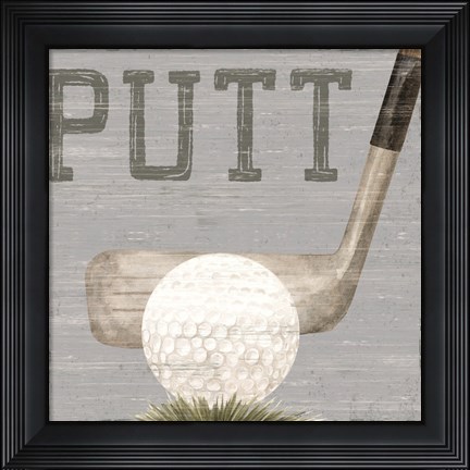 Framed Golf Days neutral VI-Putt Print