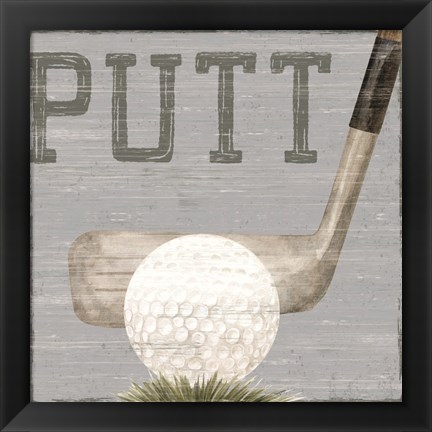 Framed Golf Days neutral VI-Putt Print