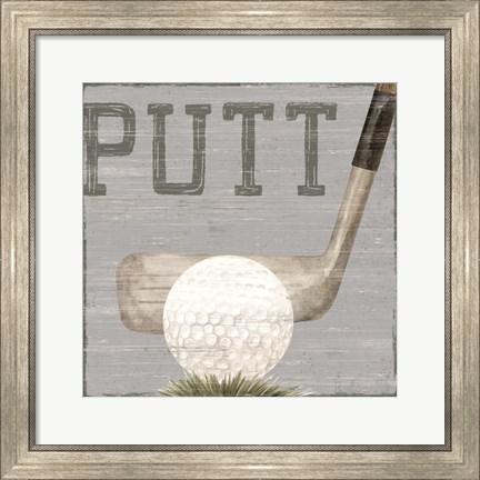 Framed Golf Days neutral VI-Putt Print