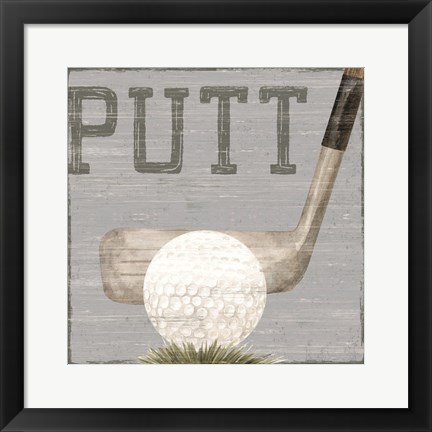 Framed Golf Days neutral VI-Putt Print