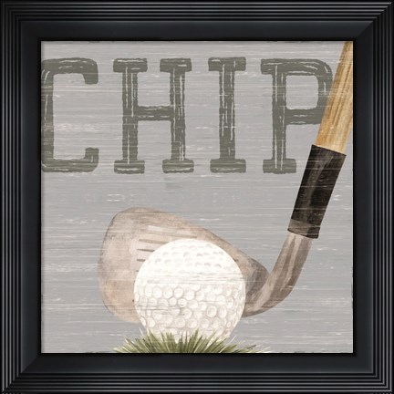 Framed Golf Days neutral VII-Chip Print