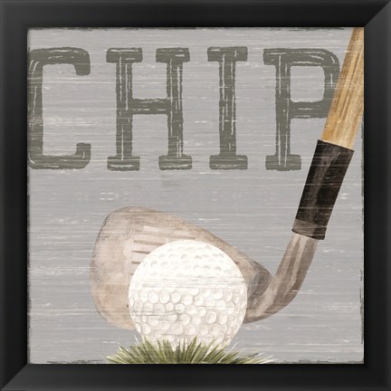 Framed Golf Days neutral VII-Chip Print