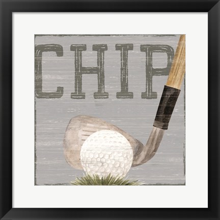 Framed Golf Days neutral VII-Chip Print