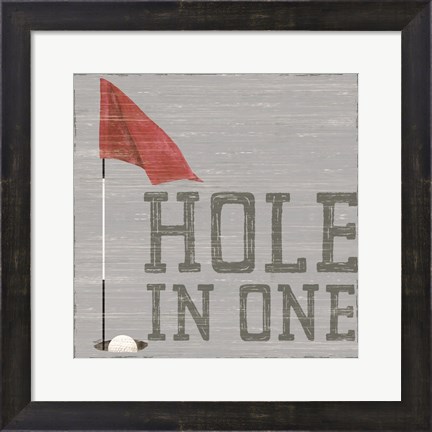 Framed Golf Days neutral IX-Hole in One Print