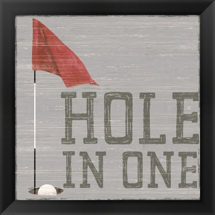 Framed Golf Days neutral IX-Hole in One Print