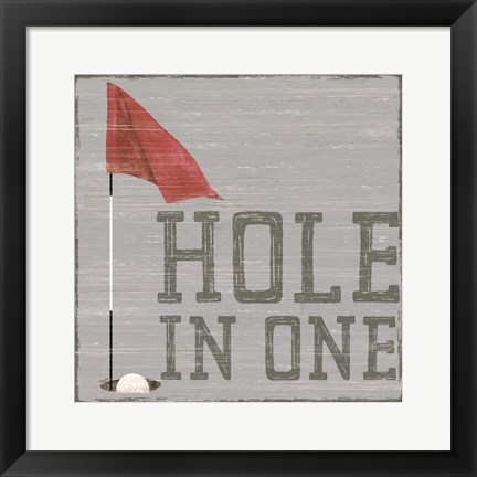 Framed Golf Days neutral IX-Hole in One Print