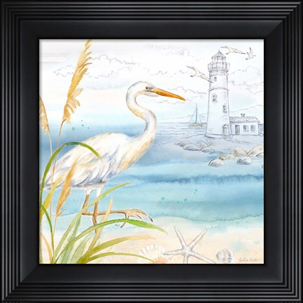 Framed By the Seashore II Print