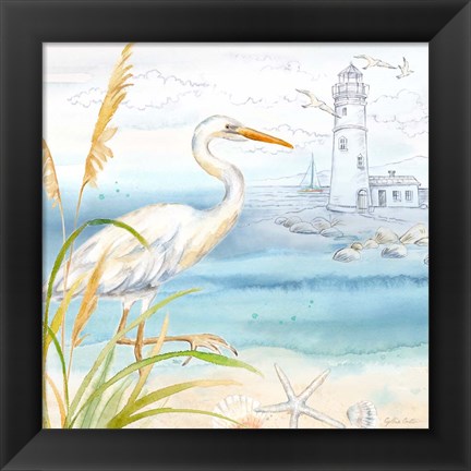 Framed By the Seashore II Print