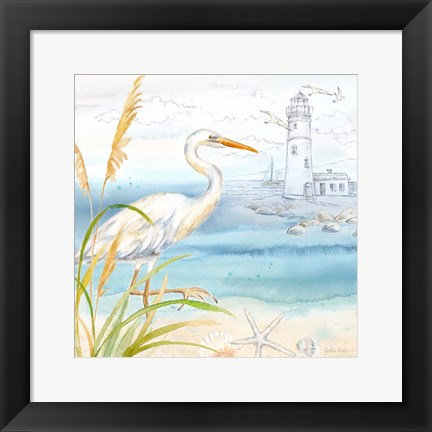 Framed By the Seashore II Print