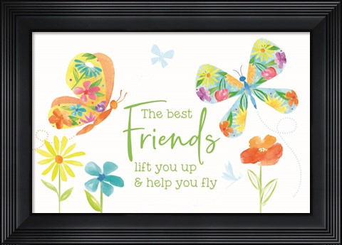 Framed Dreams Take Flight on White IV Print