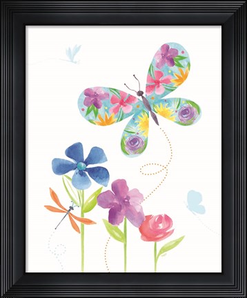 Framed Dreams Take Flight on White VII Print