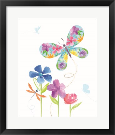 Framed Dreams Take Flight on White VII Print