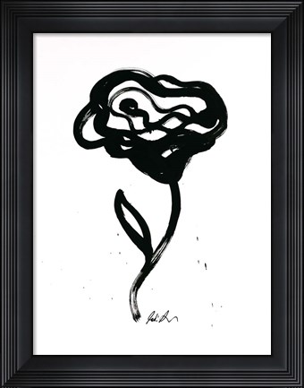 Framed Inked Florals IV Print
