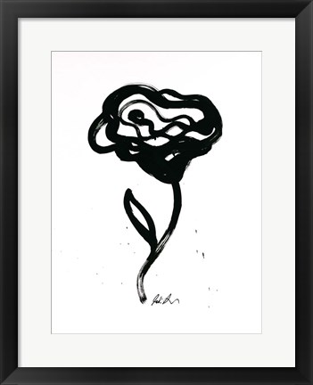 Framed Inked Florals IV Print