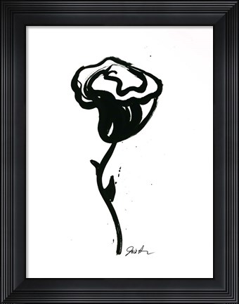 Framed Inked Florals V Print