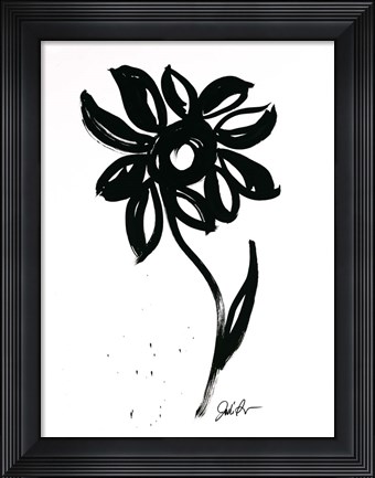 Framed Inked Florals VI Print