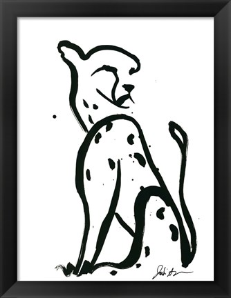 Framed Inked Safari I-Cheetah Print