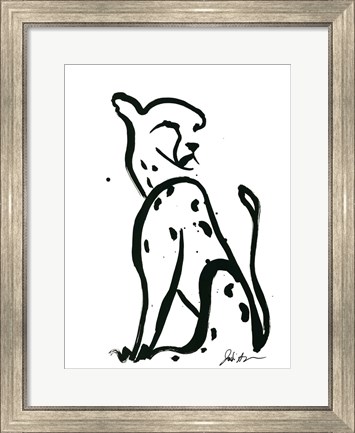 Framed Inked Safari I-Cheetah Print