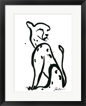 Framed Inked Safari I-Cheetah Print