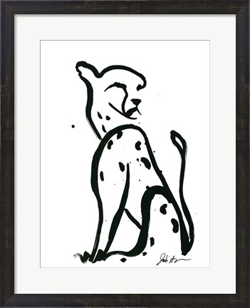 Framed Inked Safari I-Cheetah Print