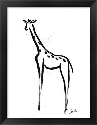 Framed Inked Safari IV-Giraffe 2 Print