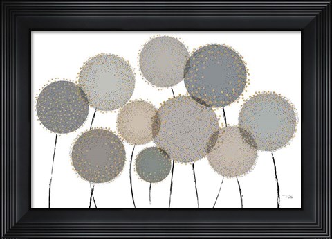 Framed Bloom in Grey Print