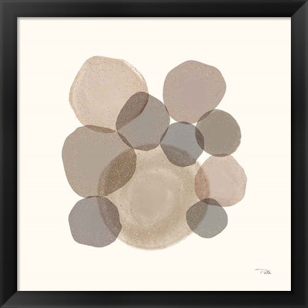 Framed Stone Echoes neutral II Print