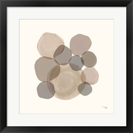 Framed Stone Echoes neutral II Print