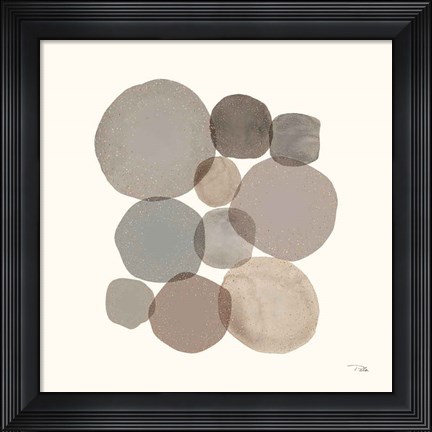 Framed Stone Echoes neutral III Print