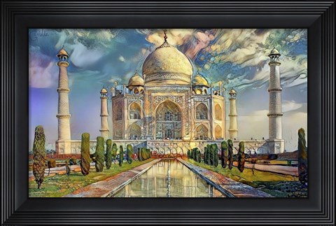 Framed Agra Uttar Pradesh India Taj Mahal Print