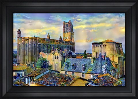 Framed Albi France Cathedral Basilica of Saint Cecilia Print