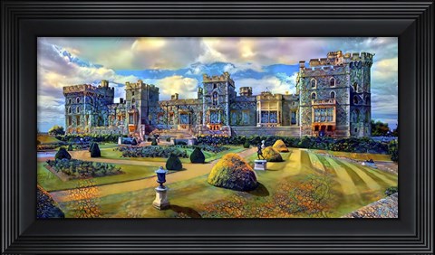 Framed Berkshire England Windsor Castle Print