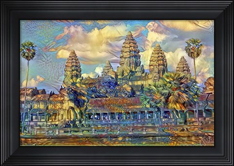 Framed Cambodia Angkor Wat Print